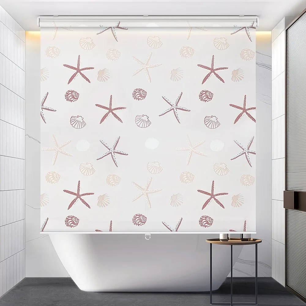 Shower Curtain for Bathroom, Premium PEVA Waterproof Fabric Cordless Shower Roller Blind Roll Up Curtain
Shower Curtain for Bathroom, Premium PEVA Waterproof Fabric Cordless Shower Roller Blind Roll Up Curtain
