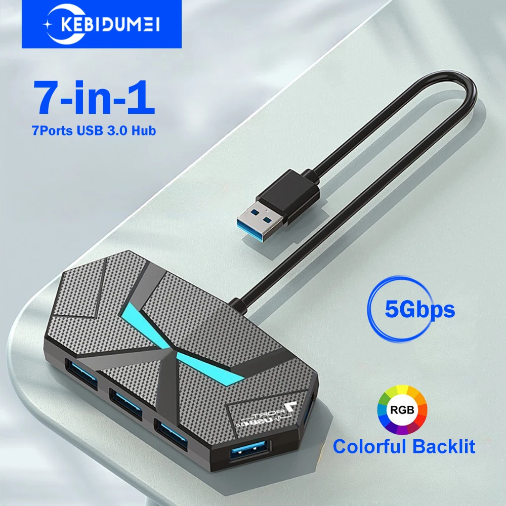7-в-1 USB-концентратор USB 3.0, 5 Гбит/с, док-станция USB-разветвитель OTG-адаптер с портом питания TYPE C для ПК, ноутбука Macbook
7-в-1 USB-концентратор USB 3.0, 5 Гбит/с, док-станция USB-разветвитель OTG-адаптер с портом питания TYPE C для ПК, ноутбука Macbook