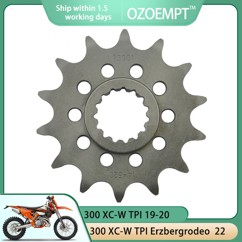 Передняя Звездочка для мотоцикла OZOEMPT 520-14T, применяется для 300 XC,XC-W TPI,XC-W TPI erbergrodeo, XC-W erbergrodeo, XC-W Six Days TPI
Передняя Звездочка для мотоцикла OZOEMPT 520-14T, применяется для 300 XC,XC-W TPI,XC-W TPI erbergrodeo, XC-W erbergrodeo, XC-W Six Days TPI