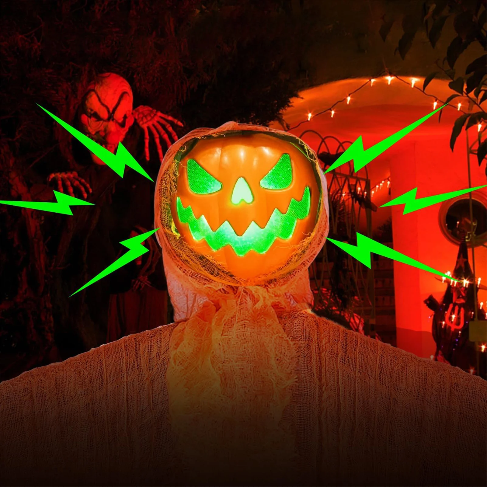 Хэллоуин ужасный кулон зеленый свет звукоизлучающий кулон с черепом садовый фон ночное захватывание украшения реквизит для вечеринки
Хэллоуин ужасный кулон зеленый свет звукоизлучающий кулон с черепом садовый фон ночное захватывание украшения реквизит для вечеринки