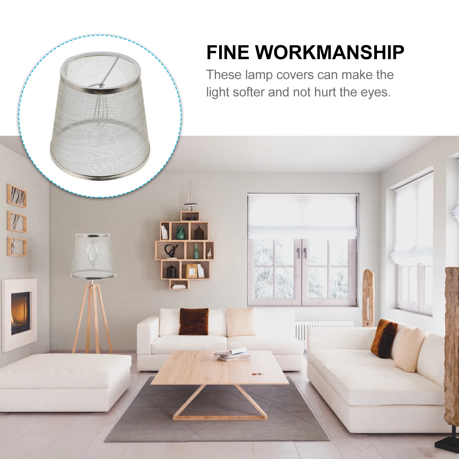 2 Pcs Fabric Lampshade Clear Silver Hanging Decorative Small Cover Shades for Pendant
2 Pcs Fabric Lampshade Clear Silver Hanging Decorative Small Cover Shades for Pendant