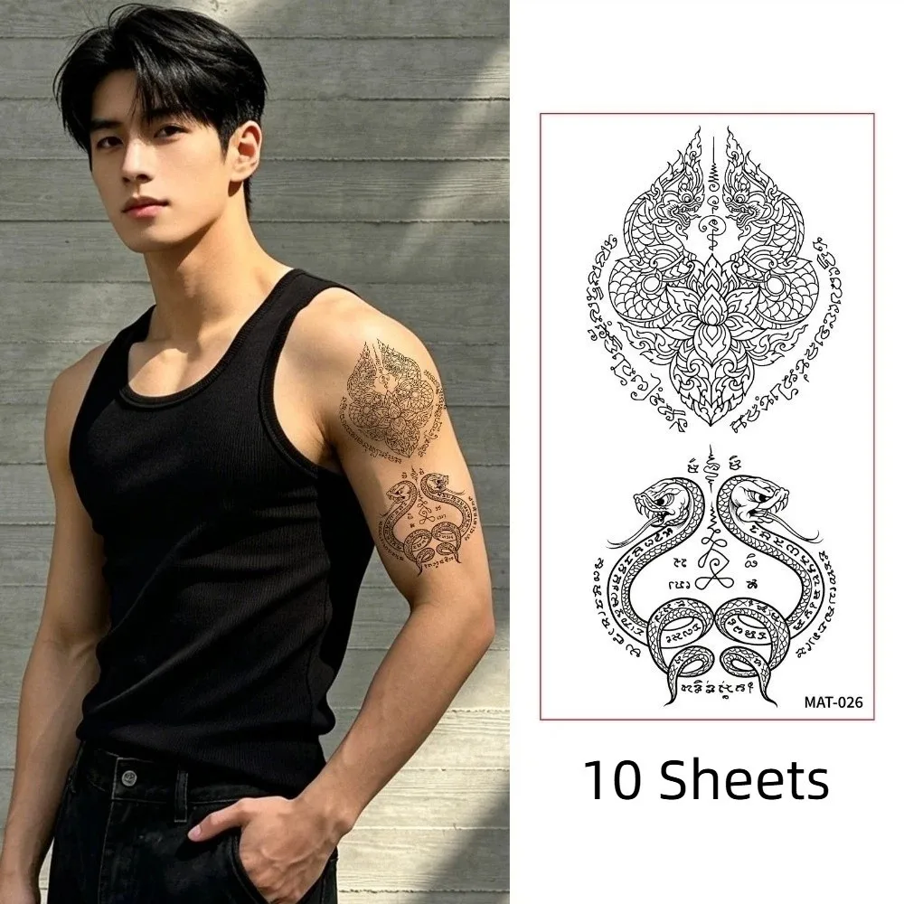 10 Sheets Water Transfer Decals Thai Culture Tattoo Stickers Instant Fake Temporary Tattoo Waterproof Mat Finish
10 Sheets Water Transfer Decals Thai Culture Tattoo Stickers Instant Fake Temporary Tattoo Waterproof Mat Finish
