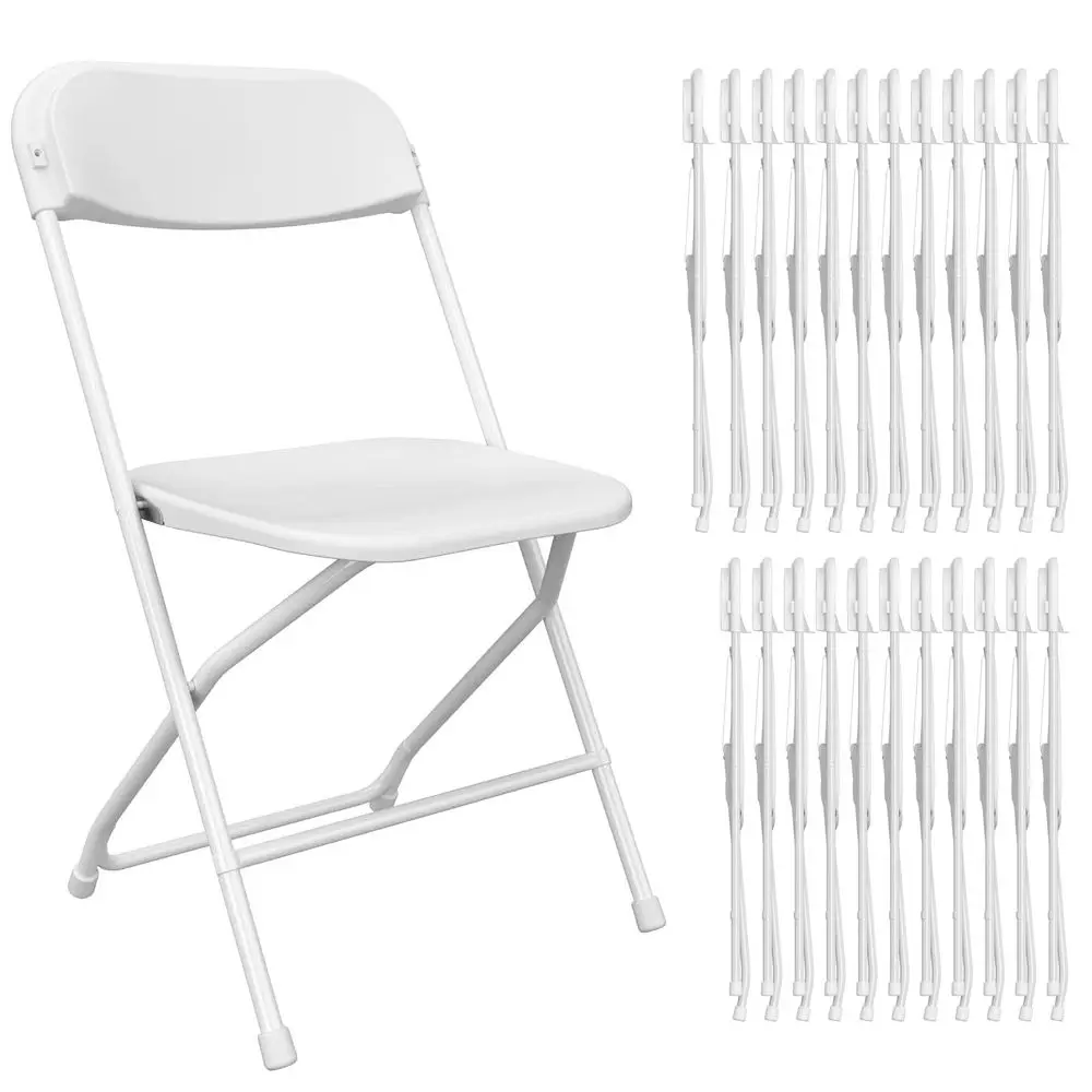 Pack White Folding Chair, Plastic Folding Chairs for Outside, Indoor Outdoor Chairs with Steel Frame, Foldable Chair for Weddin
Pack White Folding Chair, Plastic Folding Chairs for Outside, Indoor Outdoor Chairs with Steel Frame, Foldable Chair for Weddin