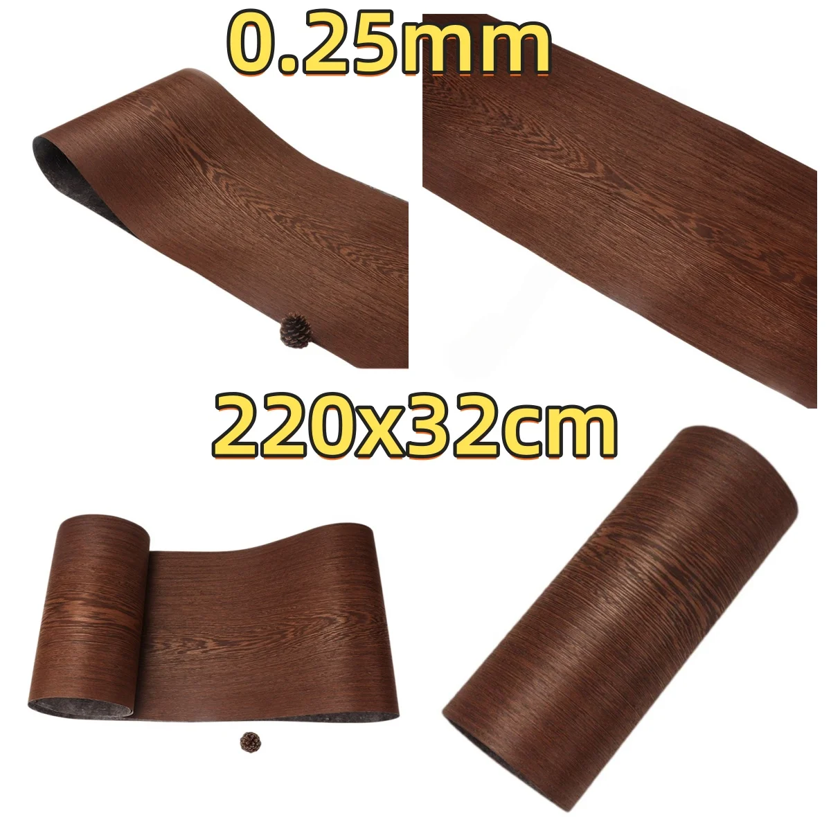 Natural Wenge Grain Veneer, 0.25mm, 220x32cm, For Display Table Surface Veneering & Cabinet Refinishing.
Natural Wenge Grain Veneer, 0.25mm, 220x32cm, For Display Table Surface Veneering & Cabinet Refinishing.