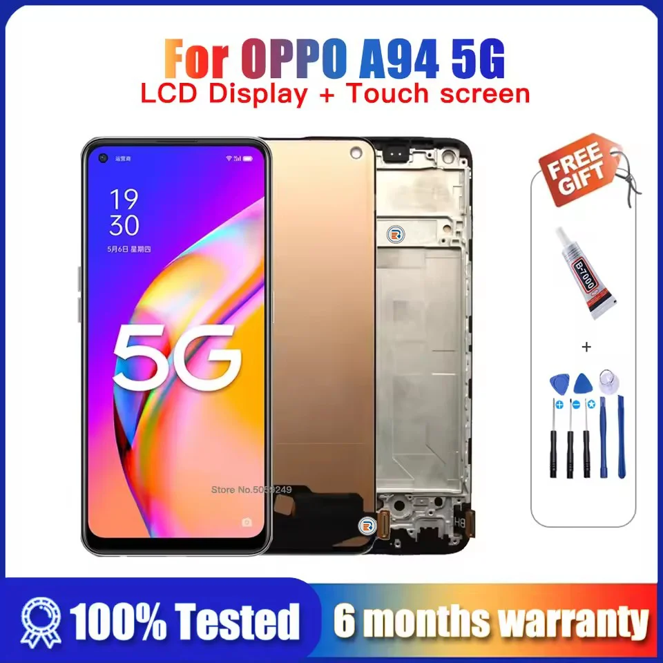6.43" AMOLED Display For OPPO A94 5G LCD Display Touch Screen Digitizer Assembly Replacement CPH2211 A94 5G Screen 100% tested
6.43" AMOLED Display For OPPO A94 5G LCD Display Touch Screen Digitizer Assembly Replacement CPH2211 A94 5G Screen 100% tested