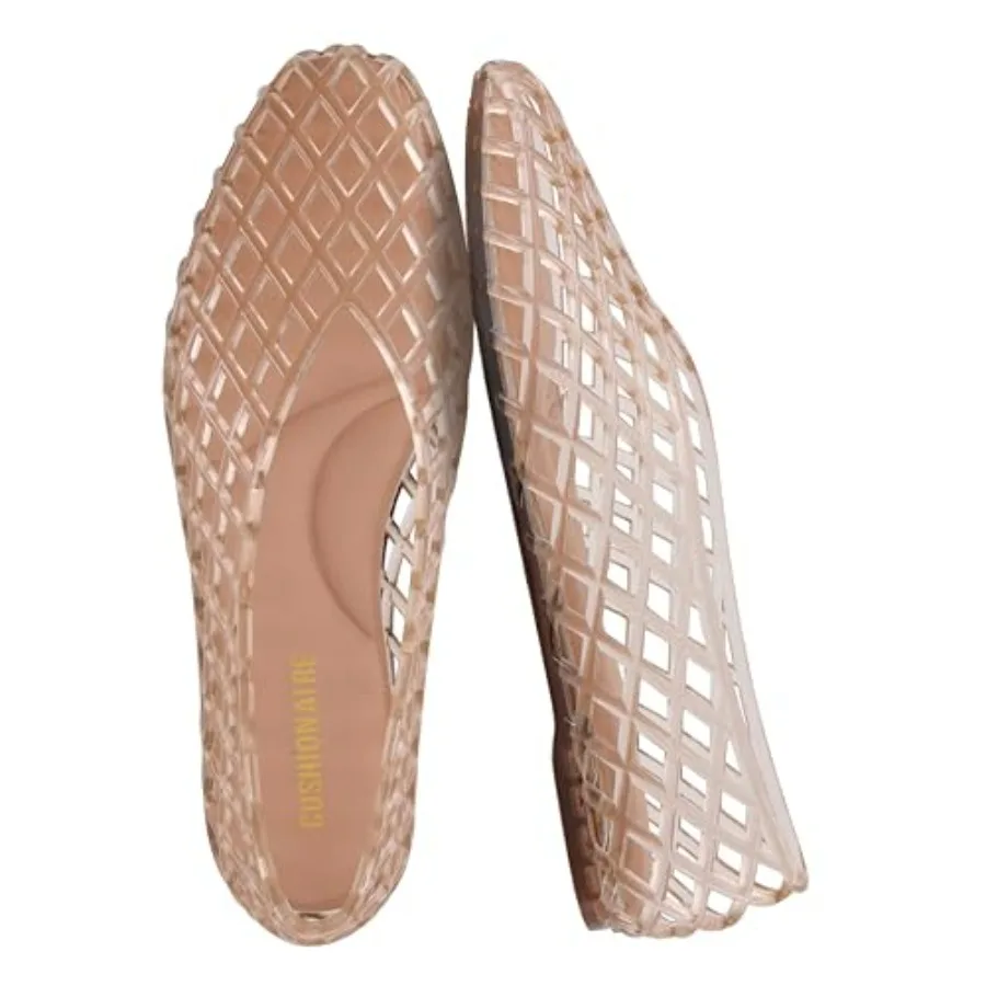 CUSHIONAIRE Siesta Modern Lattice Ballet Flats for Women, Comfortable Slip On Pointed Toe Womens Jelly Shoes
CUSHIONAIRE Siesta Modern Lattice Ballet Flats for Women, Comfortable Slip On Pointed Toe Womens Jelly Shoes