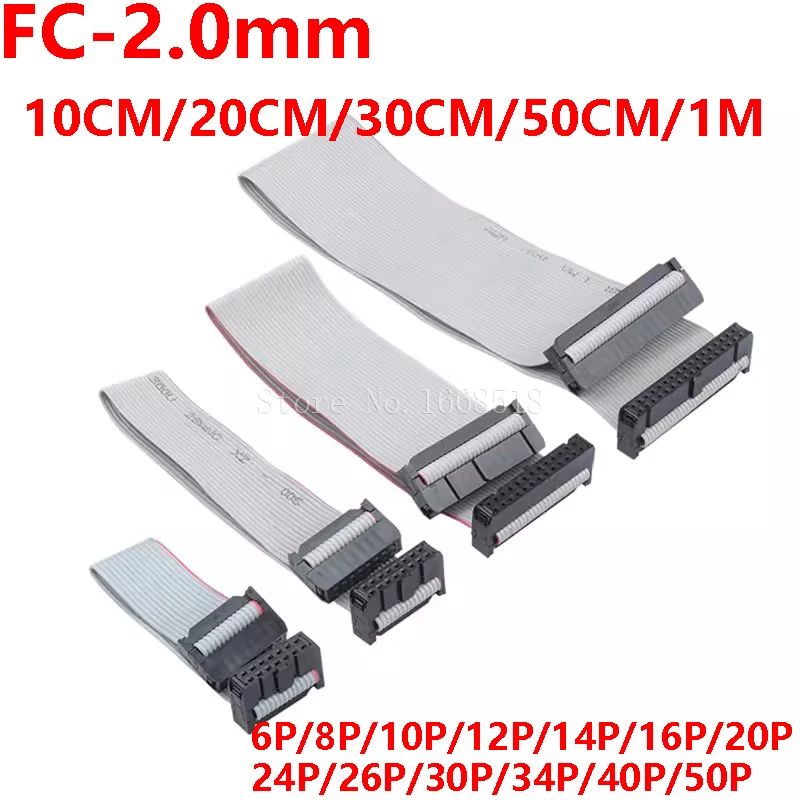 1PCS FC-2.0MM Pitch FC-6/8/10/16/20/40/50Pin length 10/20/30/CM Gray Flat Ribbon Jtag Isp Download Data Cable 2mm
1PCS FC-2.0MM Pitch FC-6/8/10/16/20/40/50Pin length 10/20/30/CM Gray Flat Ribbon Jtag Isp Download Data Cable 2mm