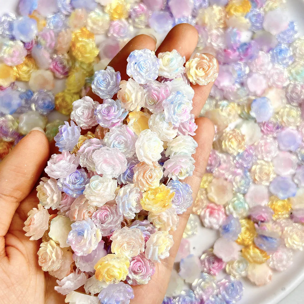 20PCS Creative Luminous Resin Flowers Nail Art Decorations 3D Gradient Colored Sweet Rose Nail Charms DIY Princess Style Nails
20PCS Creative Luminous Resin Flowers Nail Art Decorations 3D Gradient Colored Sweet Rose Nail Charms DIY Princess Style Nails