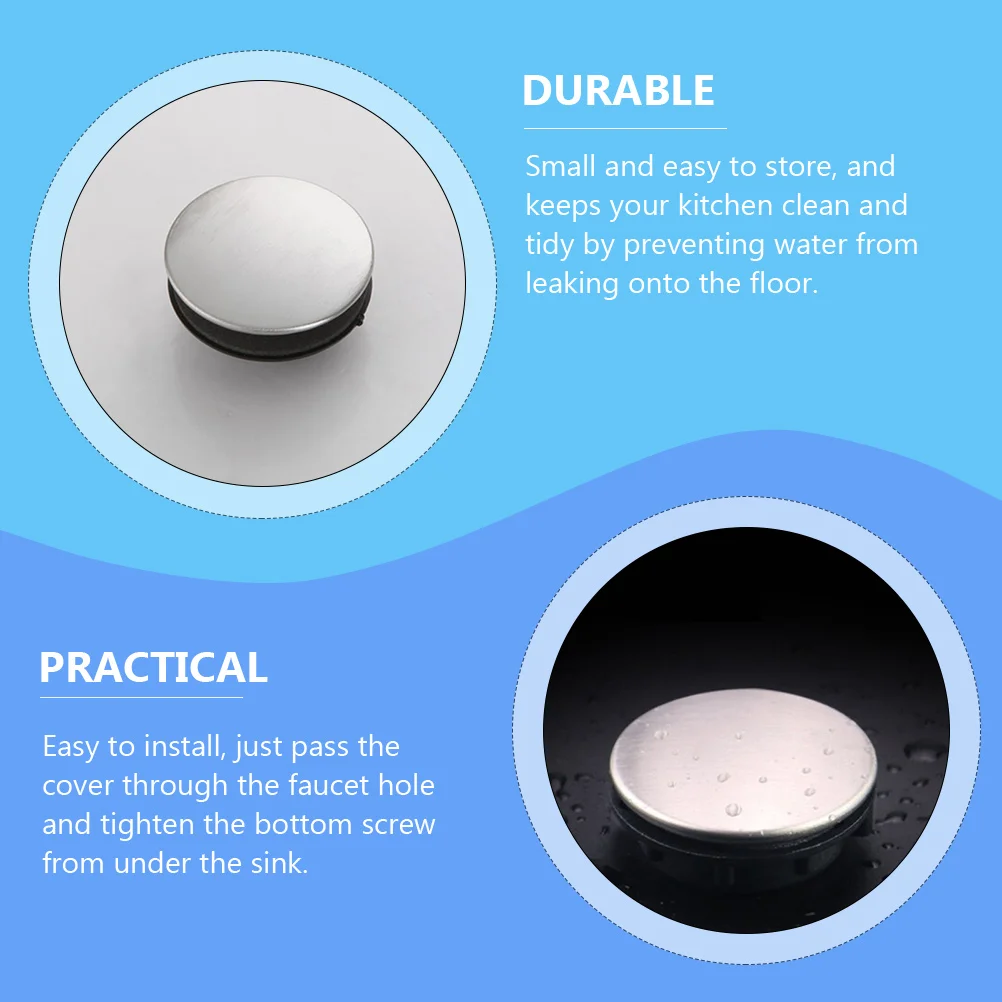 2pcs Stainless Steel Sink Hole Cover Durable Corrosion Resistant Easy Install Kitchen Bath Faucet Leak Proof Accessory
2pcs Stainless Steel Sink Hole Cover Durable Corrosion Resistant Easy Install Kitchen Bath Faucet Leak Proof Accessory