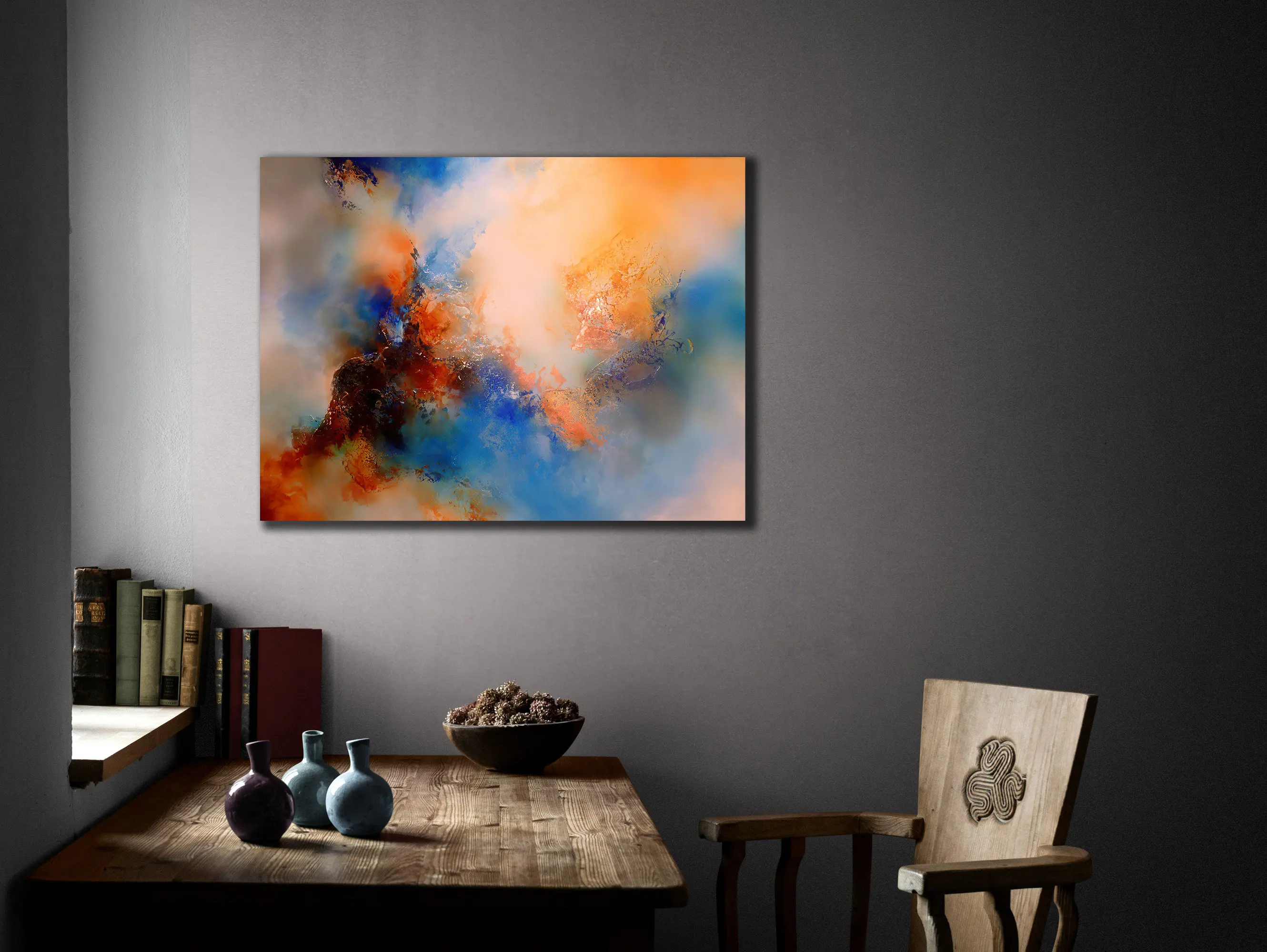 Marble Canvas Wall Art Poster Prints, Modern Abstract Watercolor Clouds Picture for Living Room, Home Decor, Orange and Blue
Marble Canvas Wall Art Poster Prints, Modern Abstract Watercolor Clouds Picture for Living Room, Home Decor, Orange and Blue