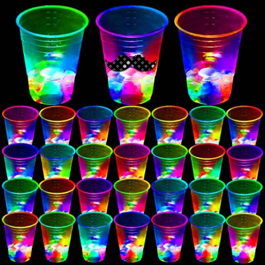40 Pack Glow Party Cups - for Indoor/Outdoor Party Event Fun, Flashing Color Light Up Cups for Night Event Favor Decorations pl
40 Pack Glow Party Cups - for Indoor/Outdoor Party Event Fun, Flashing Color Light Up Cups for Night Event Favor Decorations pl