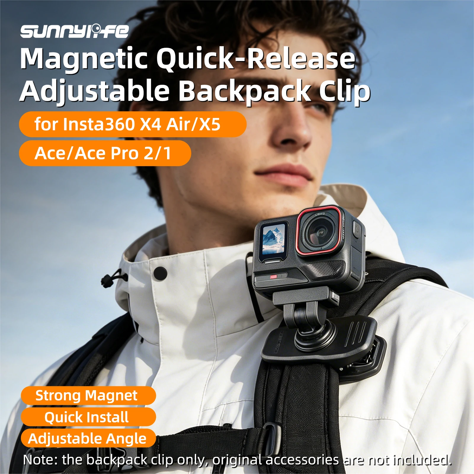 Magnetic Quick Release Backpack Clip Vertical Horizontal Mount For Insta360 X4 Air/X5/Ace/Ace Pro2/1 Camera Accessory
Magnetic Quick Release Backpack Clip Vertical Horizontal Mount For Insta360 X4 Air/X5/Ace/Ace Pro2/1 Camera Accessory