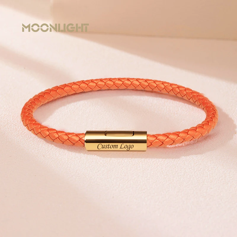 Classic Designer Men Women Exquisite Bracelet Stainless Steel Button Leather Bracelet Hand-woven Female Jewelry Gifts 15 Colors
Classic Designer Men Women Exquisite Bracelet Stainless Steel Button Leather Bracelet Hand-woven Female Jewelry Gifts 15 Colors
