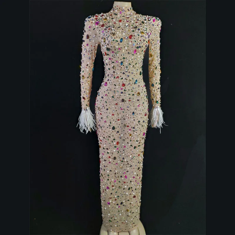 Fashion Multi-Color Crystal Pearl Tassel Zipper Long Sleeve Gala Ball Vestidos Para Festas De Luxo Kleider Für Besondere Anlässe
Fashion Multi-Color Crystal Pearl Tassel Zipper Long Sleeve Gala Ball Vestidos Para Festas De Luxo Kleider Für Besondere Anlässe