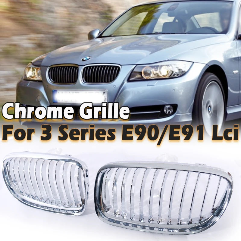 Kindly Grill Chrome Frame Silver Black Radiator Single Slat Grille For BMW 3 Series E90 E91 Facelift 2009-2012 LCI 320 318i 330i
Kindly Grill Chrome Frame Silver Black Radiator Single Slat Grille For BMW 3 Series E90 E91 Facelift 2009-2012 LCI 320 318i 330i
