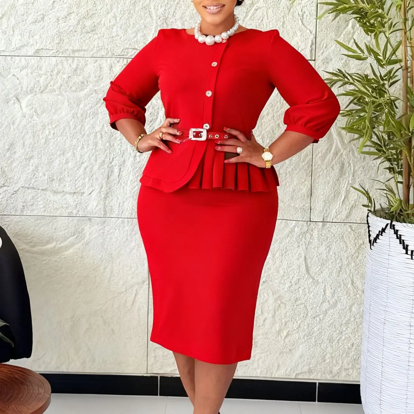 Elegant plus Size Bodycon African Print Dress Fashionable Pencil Skirt Style High Waist Long Sleeve round Neck Zipper Closure
Elegant plus Size Bodycon African Print Dress Fashionable Pencil Skirt Style High Waist Long Sleeve round Neck Zipper Closure