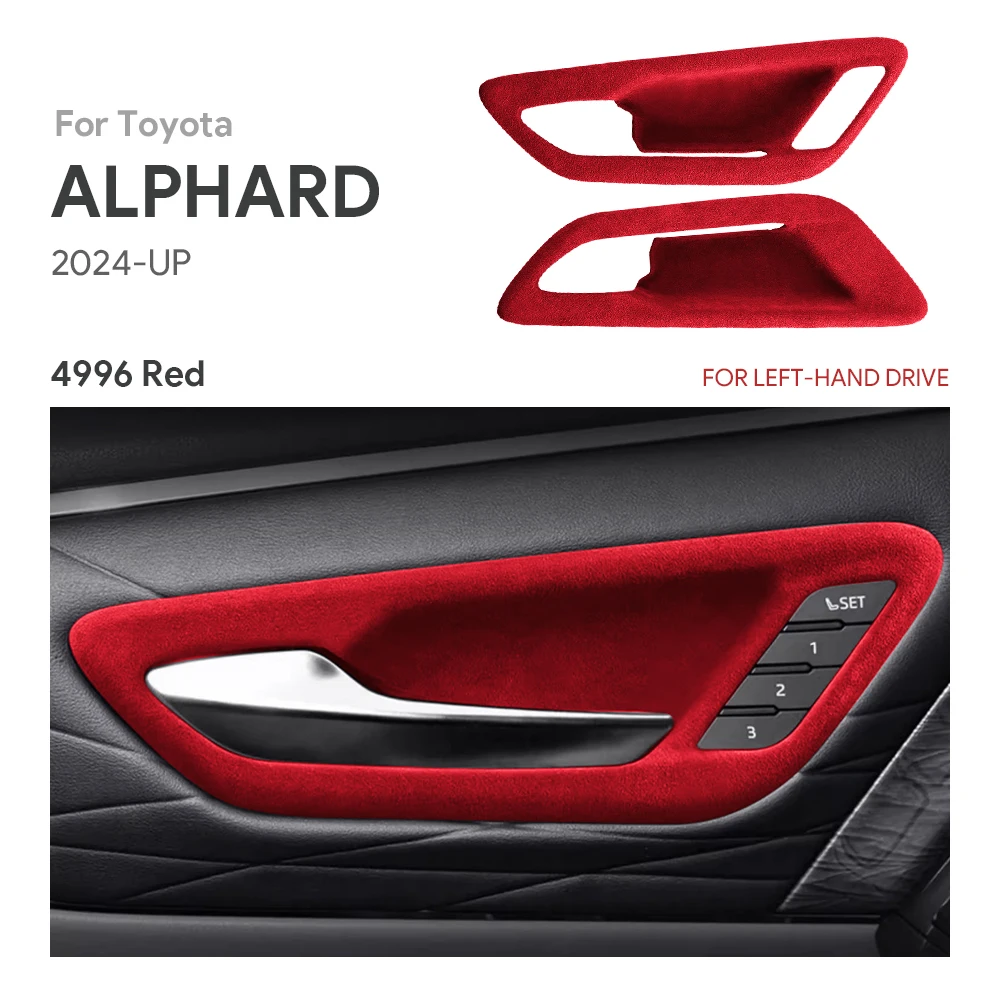 For Toyota Alphard Vellfire 10 20 30 Series 2024 2025 LHD Italian Premium Suede Car Inner Door Bowl Panel Cover Trim Accessories
For Toyota Alphard Vellfire 10 20 30 Series 2024 2025 LHD Italian Premium Suede Car Inner Door Bowl Panel Cover Trim Accessories