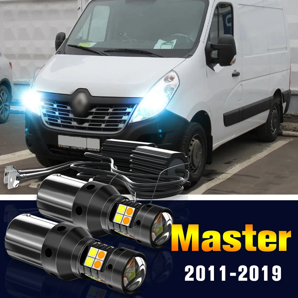 2pcs LED Dual Mode Turn Signal+Daytime Running Light DRL Lamp For Renault Master 2011-2019 2012 2013 2014 2015 2016 Accessories
2pcs LED Dual Mode Turn Signal+Daytime Running Light DRL Lamp For Renault Master 2011-2019 2012 2013 2014 2015 2016 Accessories