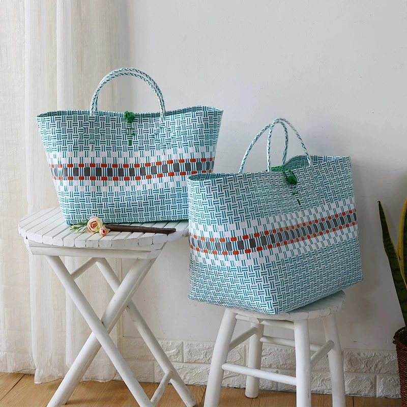 Hylhexyr Women Shopping Bag Imitation Vine Weaving Storage Basket Plastic Weaving Vegetable Tote Bags Ladies Handbag
Hylhexyr Women Shopping Bag Imitation Vine Weaving Storage Basket Plastic Weaving Vegetable Tote Bags Ladies Handbag