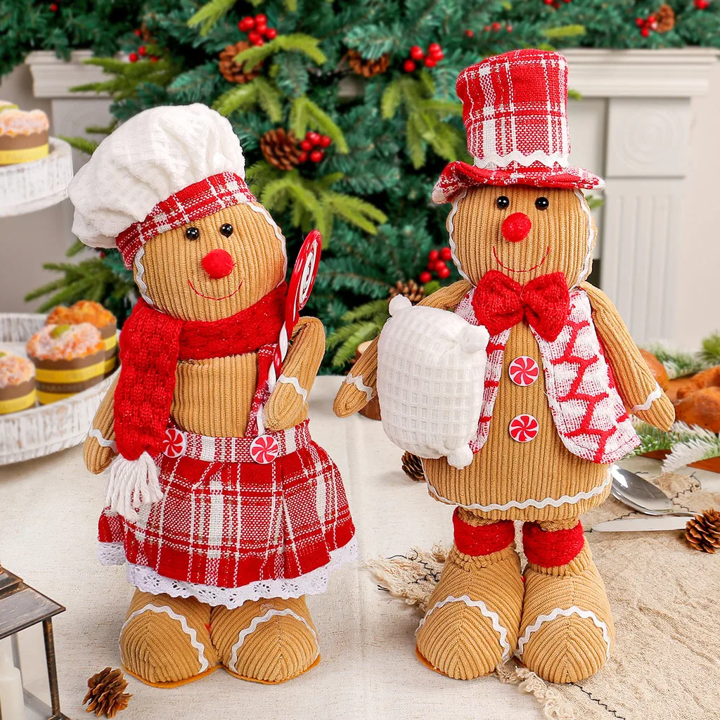 Christmas Telescopic Gingerbread Man Doll Cute Chef Hat Couple Doll Window Standing Ornaments Children's Toy New Year Gift
Christmas Telescopic Gingerbread Man Doll Cute Chef Hat Couple Doll Window Standing Ornaments Children's Toy New Year Gift