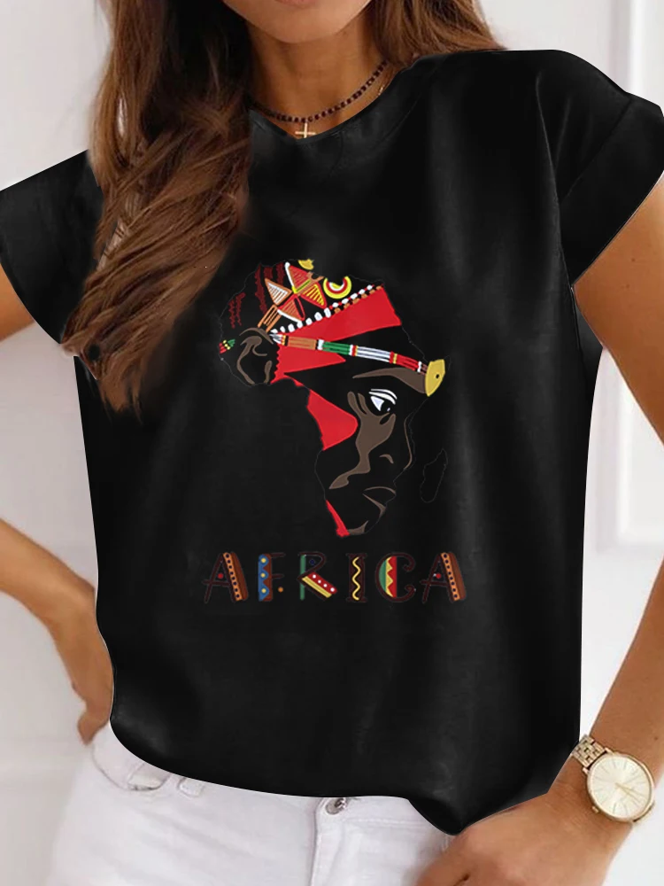 New Black Tee Top Print African Funny Ladies Clothes Casual Short Sleeve Tshirt T Shirt O-neck Loose Summer Camisetas De Mujer
New Black Tee Top Print African Funny Ladies Clothes Casual Short Sleeve Tshirt T Shirt O-neck Loose Summer Camisetas De Mujer