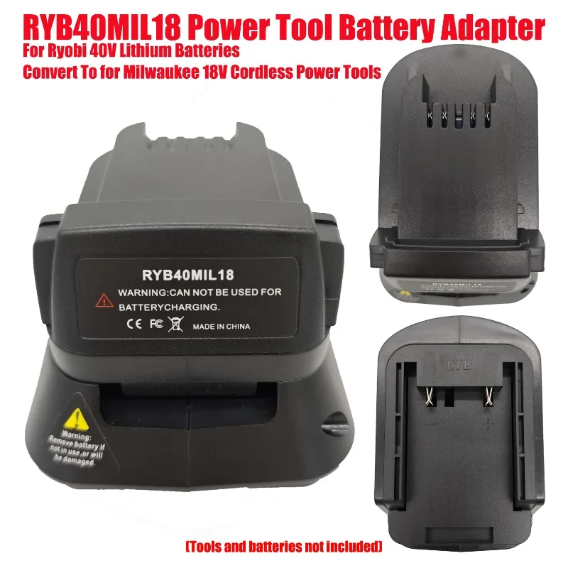 HAKSINKY for Ryobi 40V Lithium Batteries Convert To for Milwaukee 18V Cordless Power Tools RYB40MIL18 Power Tool Battery Adapter
HAKSINKY for Ryobi 40V Lithium Batteries Convert To for Milwaukee 18V Cordless Power Tools RYB40MIL18 Power Tool Battery Adapter
