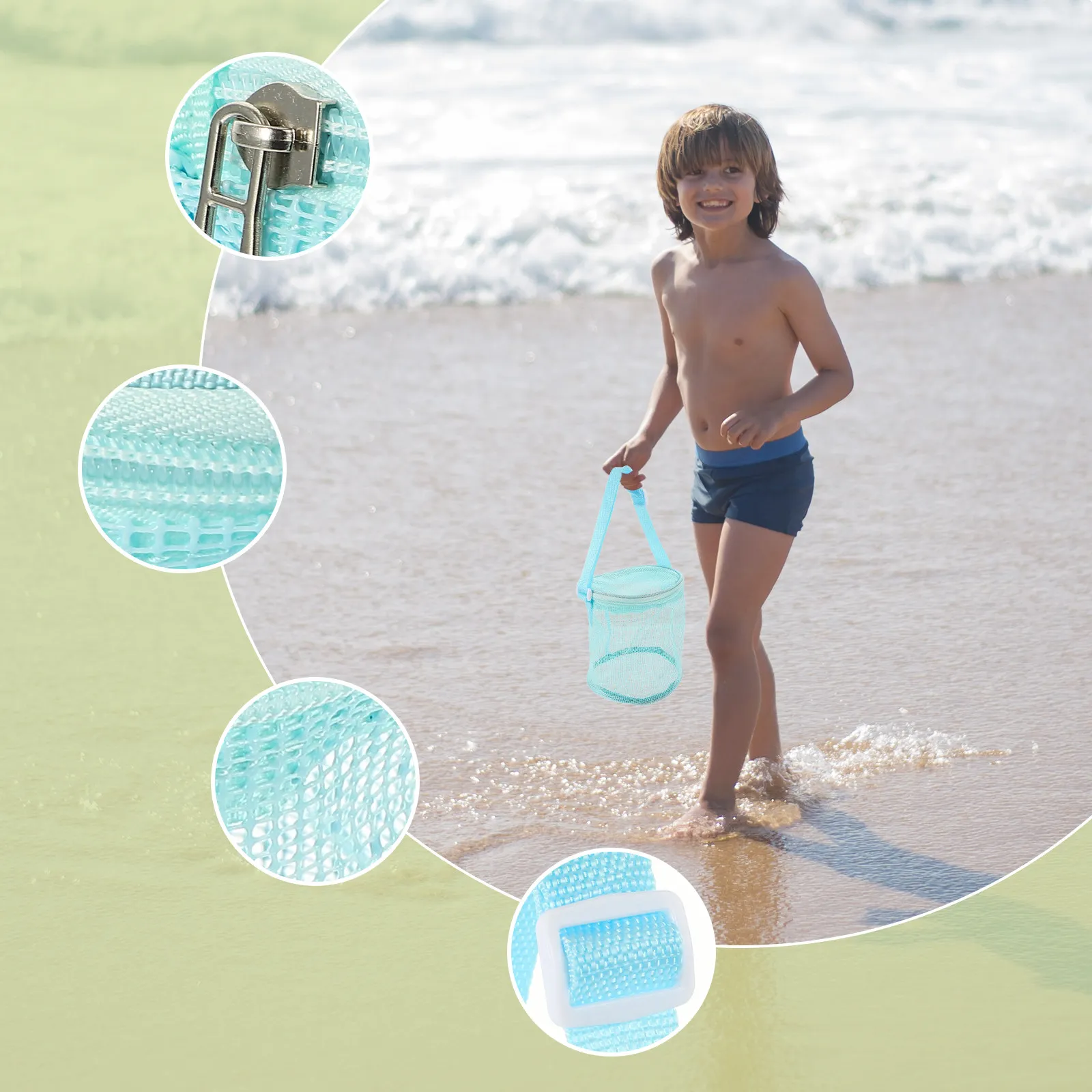 Kids Portable Mesh Beach Bag Outdoor Large Capacity Sand Play Organizer Storage Sand Toy Bag Beach Bucket Mesh Bucket
Kids Portable Mesh Beach Bag Outdoor Large Capacity Sand Play Organizer Storage Sand Toy Bag Beach Bucket Mesh Bucket