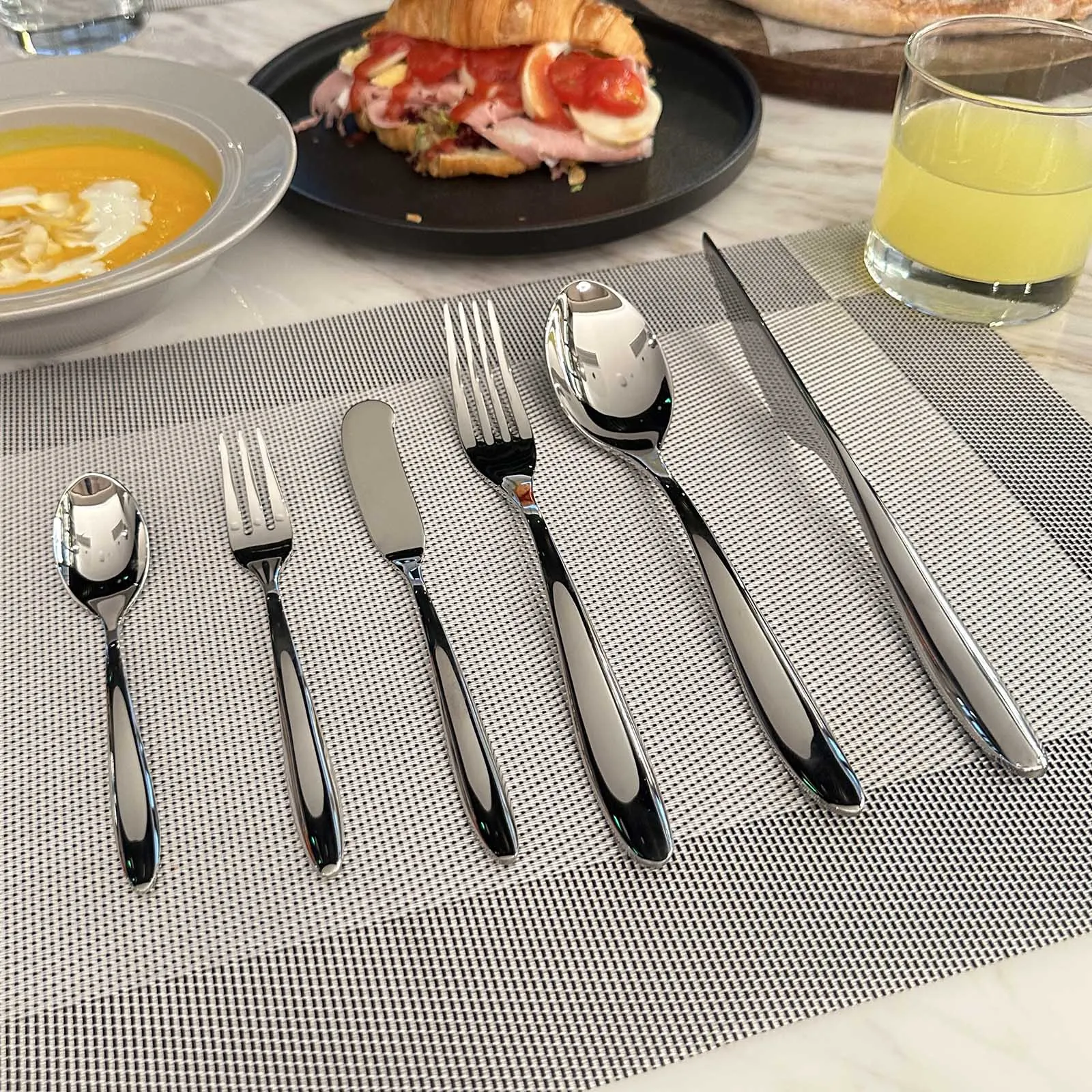 80 Stainl Steel Western Cutlery Set Fork Spoon Knife Six-Piece Combination Home Use by the Owner Chef Knife Fork Spoon
80 Stainl Steel Western Cutlery Set Fork Spoon Knife Six-Piece Combination Home Use by the Owner Chef Knife Fork Spoon