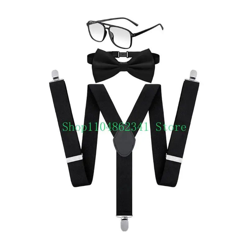 5asd Adjustable Men Brace with Bowtie and Eyeglasses Men Halloween Bookish Costume
5asd Adjustable Men Brace with Bowtie and Eyeglasses Men Halloween Bookish Costume