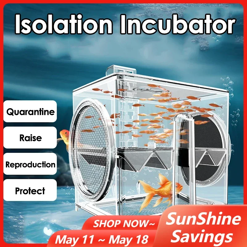 Acrylic Fish Tank Isolation Incubator Wall-Mounted Suspended Hatching Room Fry Protection Warehouse with 2m Pipe +Air Stone Kit
Acrylic Fish Tank Isolation Incubator Wall-Mounted Suspended Hatching Room Fry Protection Warehouse with 2m Pipe +Air Stone Kit