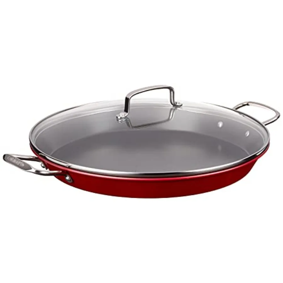 15-Inch Paella Pan With Lid Red
15-Inch Paella Pan With Lid Red