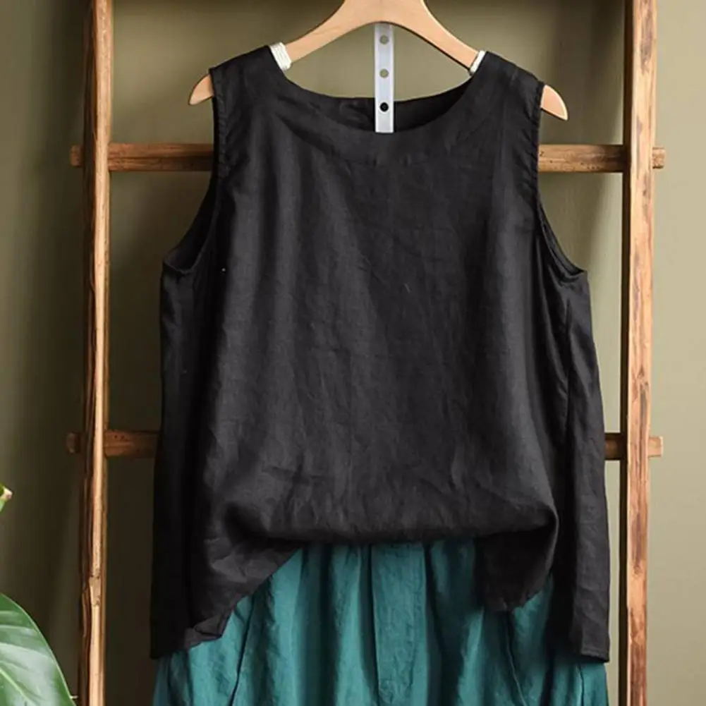 Loose Fit Women Vest Stylish Women's Sleeveless Tops Round Neck Loose Fit Vests for Summer Quick-drying Solid Color Bottoming
Loose Fit Women Vest Stylish Women's Sleeveless Tops Round Neck Loose Fit Vests for Summer Quick-drying Solid Color Bottoming