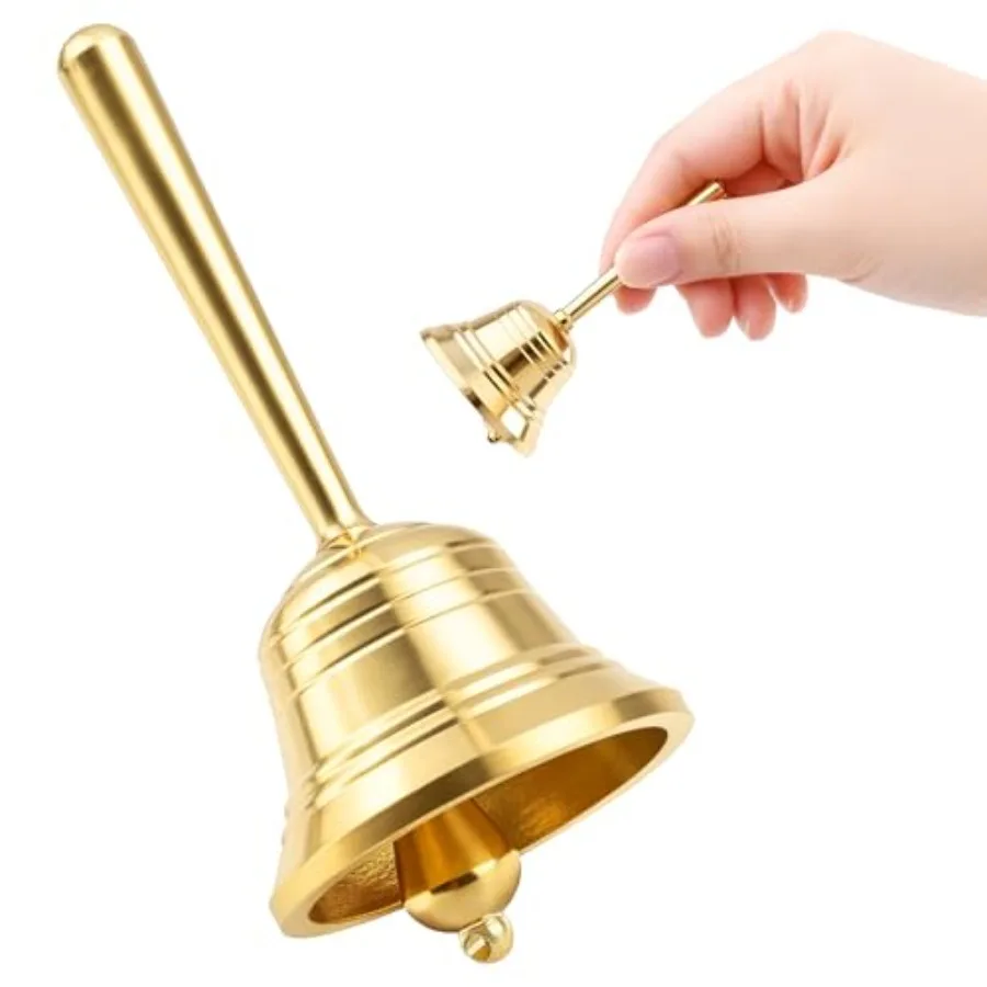 1 Pcs Small Brass Hand Bell, 3.27 Inch Gold Dinner Bell for Seniors Bedside, Butler Bell for Service, Hand Bells for Classroom,
1 Pcs Small Brass Hand Bell, 3.27 Inch Gold Dinner Bell for Seniors Bedside, Butler Bell for Service, Hand Bells for Classroom,