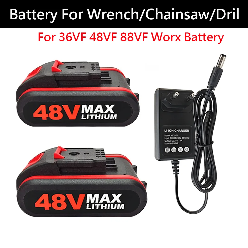 For Worx Cordless Rechargeable Batteries Replacement Parts, Impact Drills, Electric Scissors Electric Saws 24V,48V,88V
For Worx Cordless Rechargeable Batteries Replacement Parts, Impact Drills, Electric Scissors Electric Saws 24V,48V,88V