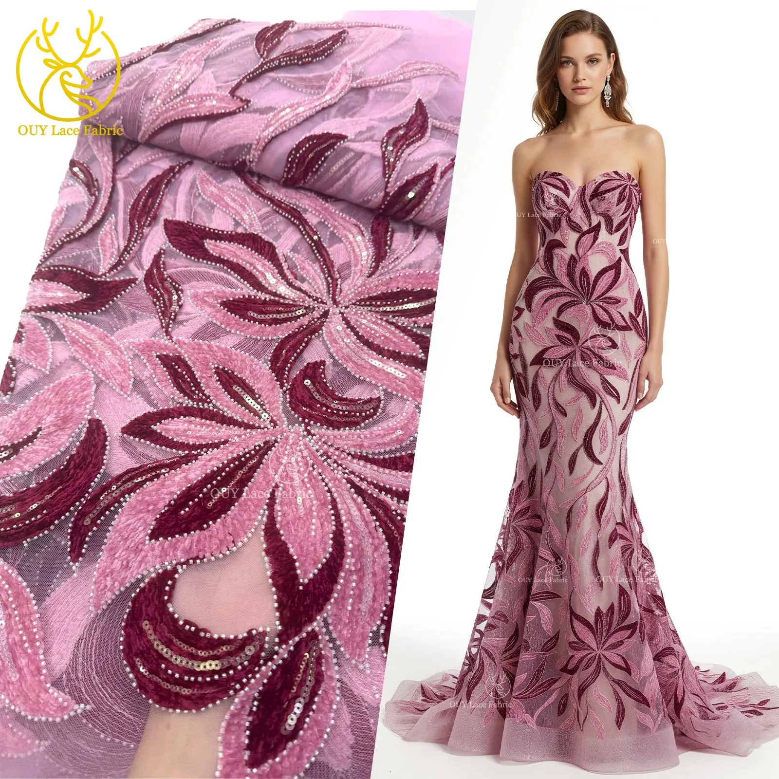 Розовая французская вышитая бисером кружевная ткань 2026 модная африканская нигерийская 3D кружевная ткань с блестками подходит для свадебных платьев
Розовая французская вышитая бисером кружевная ткань 2026 модная африканская нигерийская 3D кружевная ткань с блестками подходит для свадебных платьев