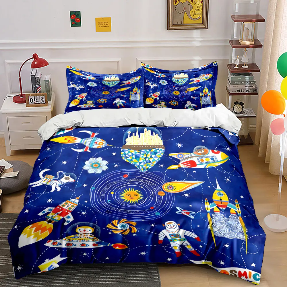 Creative space-themed illustration Print Bedding Set 1 Duvet Cover 2 Pillowcases for Adult and Children Luxury Gift Full Size
Creative space-themed illustration Print Bedding Set 1 Duvet Cover 2 Pillowcases for Adult and Children Luxury Gift Full Size