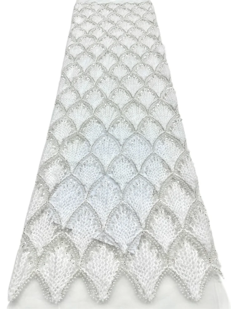 Luxury Elegant African Beaded Sequins Lace Fabric 2026 High Quality Nigerian Mesh Tulle Lace For Women Party Dress Sewing
Luxury Elegant African Beaded Sequins Lace Fabric 2026 High Quality Nigerian Mesh Tulle Lace For Women Party Dress Sewing