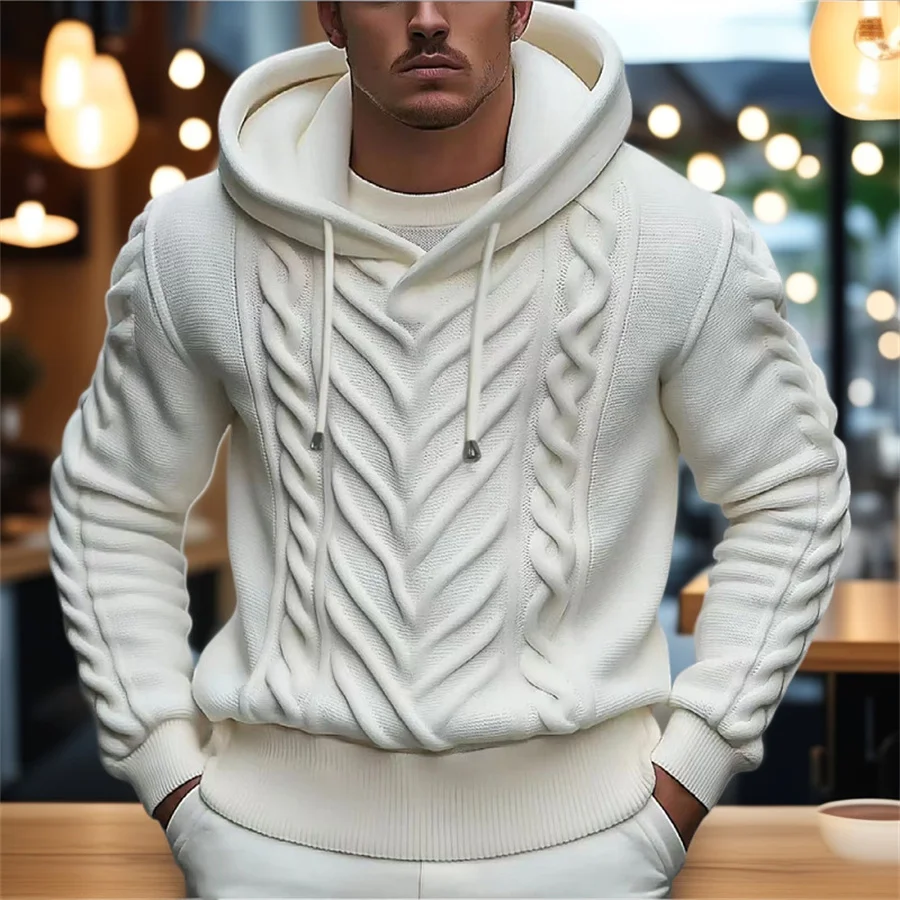 2026 New Men's Knitted Hooded Sweaters White Casual Loose Drawstring Pullovers Coats Thick Warm Tops Autumn Winter Sweatshirts
2026 New Men's Knitted Hooded Sweaters White Casual Loose Drawstring Pullovers Coats Thick Warm Tops Autumn Winter Sweatshirts