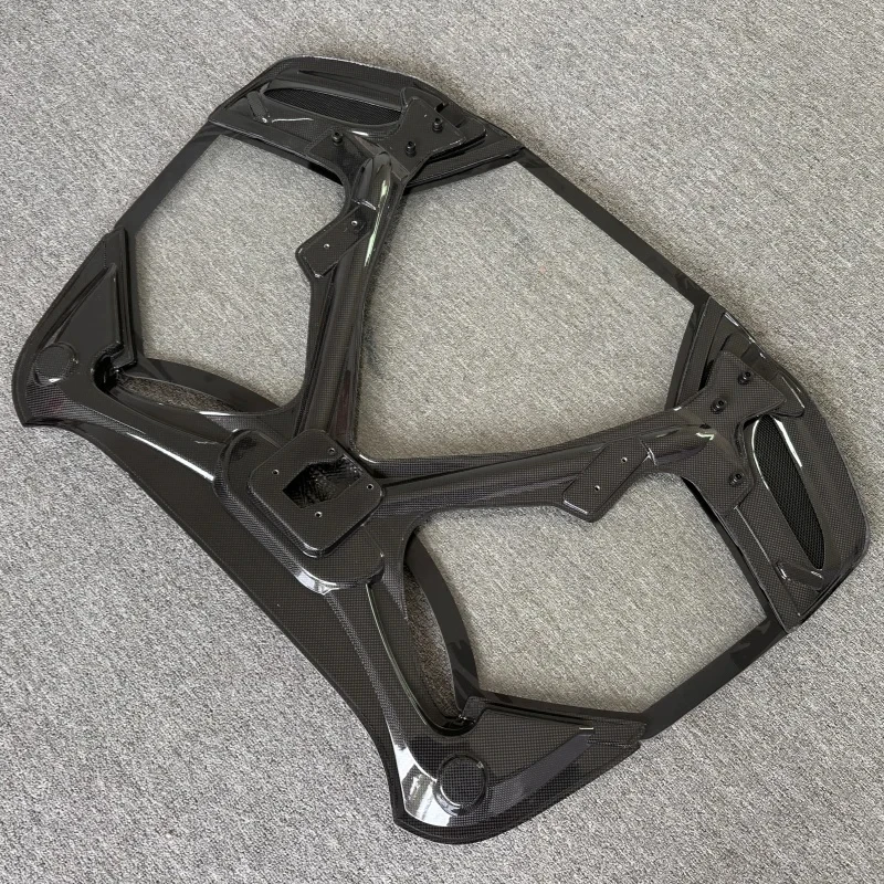 3K Flat Textured Dry Carbon Fiber Capristo Style Transparent Rear Hood Body Kit For 488GTB Modification
3K Flat Textured Dry Carbon Fiber Capristo Style Transparent Rear Hood Body Kit For 488GTB Modification