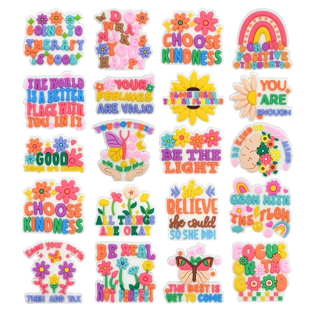 1-19pcs Phrase Series Shoe Charms For Clogs Shoe DIY Decoration Premium Quality Popular Charms Accessories Bubble Slides Sandals
1-19pcs Phrase Series Shoe Charms For Clogs Shoe DIY Decoration Premium Quality Popular Charms Accessories Bubble Slides Sandals