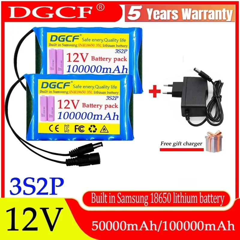 12V 18650 Battery pack 50000mAh 18650 Rechargeable batteries 12.6V PCB Lithium Battery pack Protection Board 12.6V 2A Charger
12V 18650 Battery pack 50000mAh 18650 Rechargeable batteries 12.6V PCB Lithium Battery pack Protection Board 12.6V 2A Charger