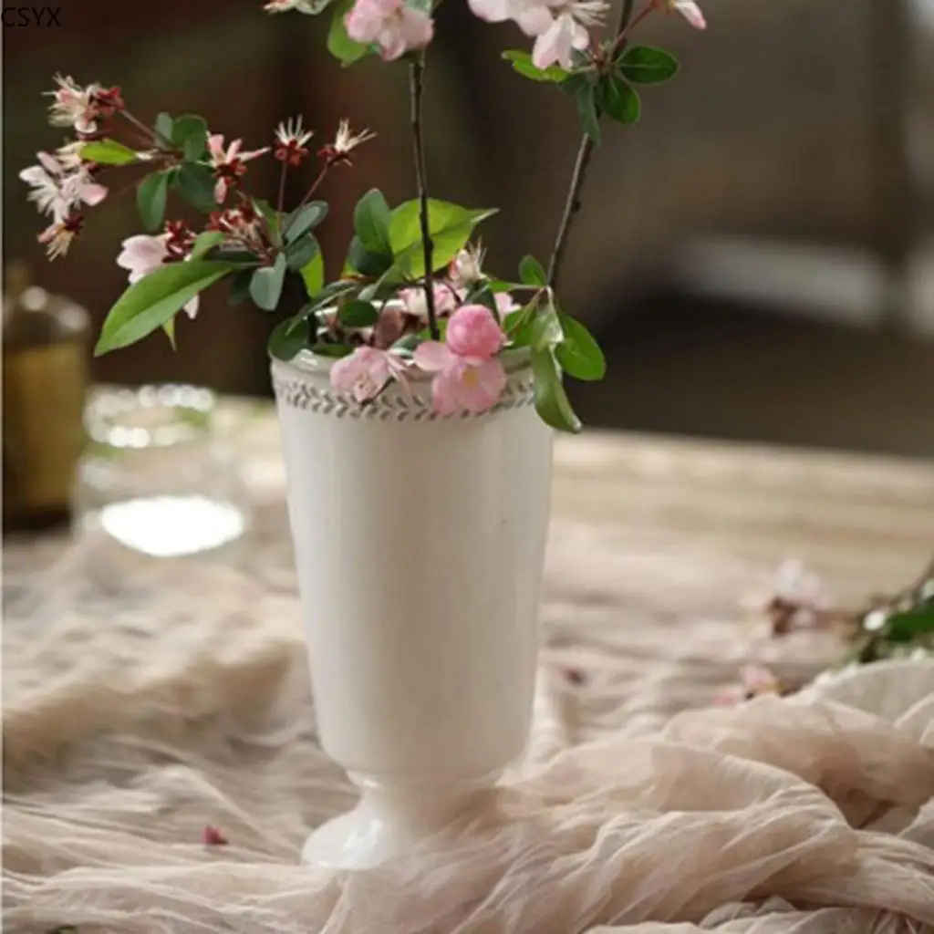 White Ceramic Vase Wide Opening Ceramic Vase, Decorative Vase Home Decor Living
White Ceramic Vase Wide Opening Ceramic Vase, Decorative Vase Home Decor Living