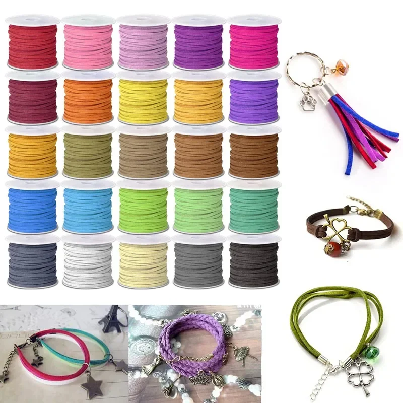 100Yard/90m 2.7mm Faux Suede String Micro-Fiber Thread Suede Cord For DIY Hand Work Tassel Beading Jewelry Bracelet Necklace
100Yard/90m 2.7mm Faux Suede String Micro-Fiber Thread Suede Cord For DIY Hand Work Tassel Beading Jewelry Bracelet Necklace