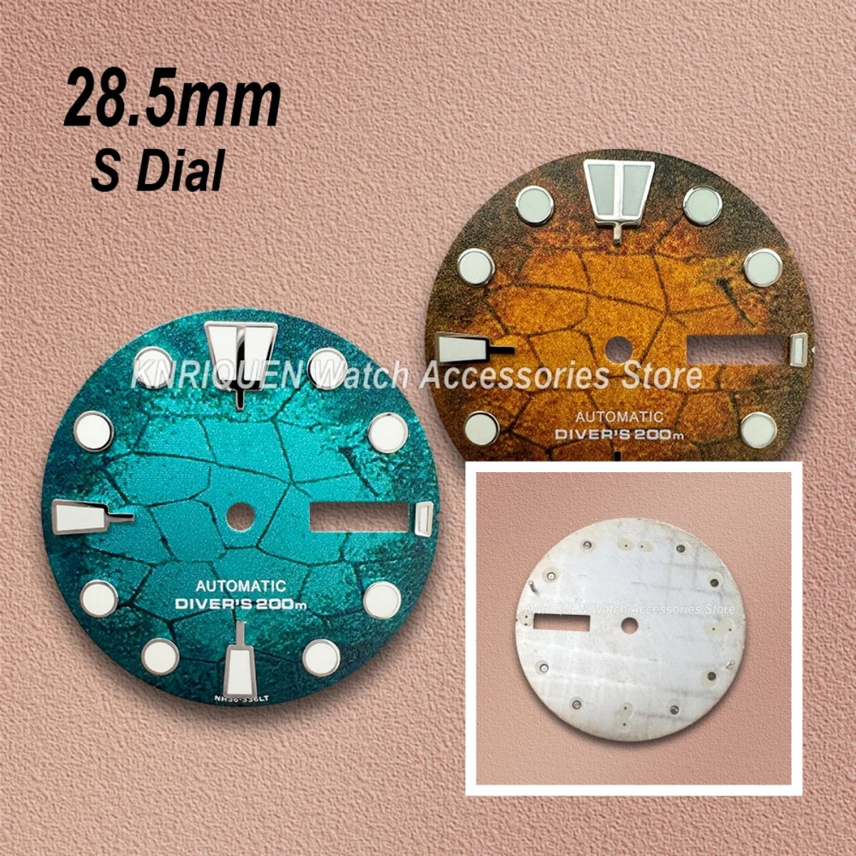 28.5mm S Logo New Diving Dial Fit NH35/NH36/4R/7S Movement Green Luminous Fissure High Quality Watch Modification Accessories
28.5mm S Logo New Diving Dial Fit NH35/NH36/4R/7S Movement Green Luminous Fissure High Quality Watch Modification Accessories