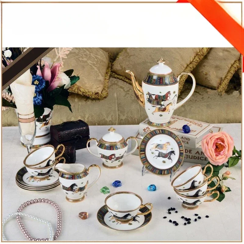 Керамический чайный сервиз Delicate Horse Design, 15 шт., / чайный сервиз из костяного фарфора с чайником из фарфора
Керамический чайный сервиз Delicate Horse Design, 15 шт., / чайный сервиз из костяного фарфора с чайником из фарфора