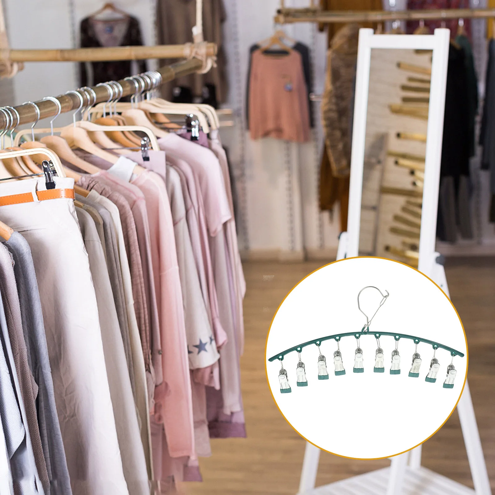 Stainless Steel Drying Rack 10 Clips Small Clothes Hangers Bold Laundry Racks Space Saving Bra Clip Dryer Metal Closet
Stainless Steel Drying Rack 10 Clips Small Clothes Hangers Bold Laundry Racks Space Saving Bra Clip Dryer Metal Closet