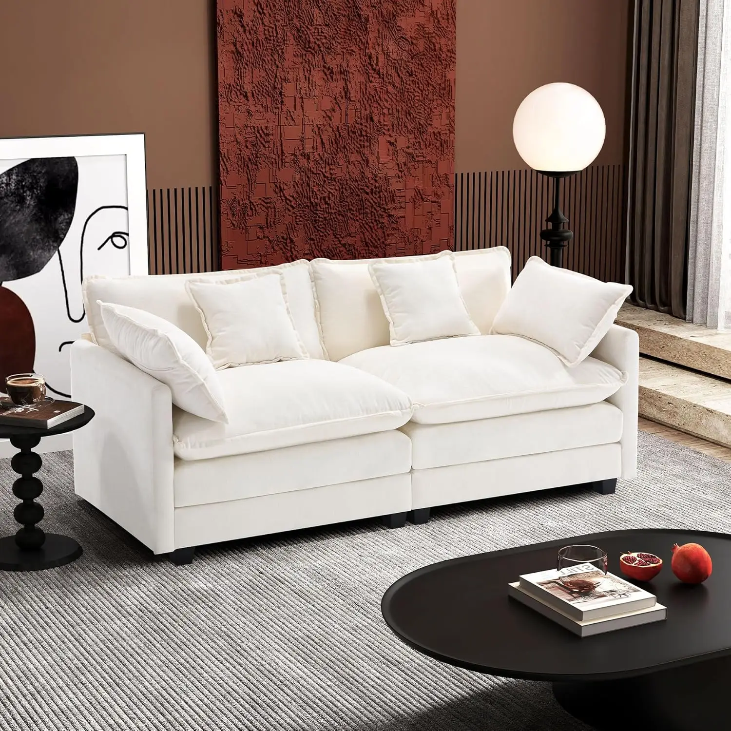 Cloud Sofa 77 Inch Loveseat, Modern Sectional Couch, 2-Seats Sofa for Living Room Bedroom and Apartment, Comfy, Customized
Cloud Sofa 77 Inch Loveseat, Modern Sectional Couch, 2-Seats Sofa for Living Room Bedroom and Apartment, Comfy, Customized