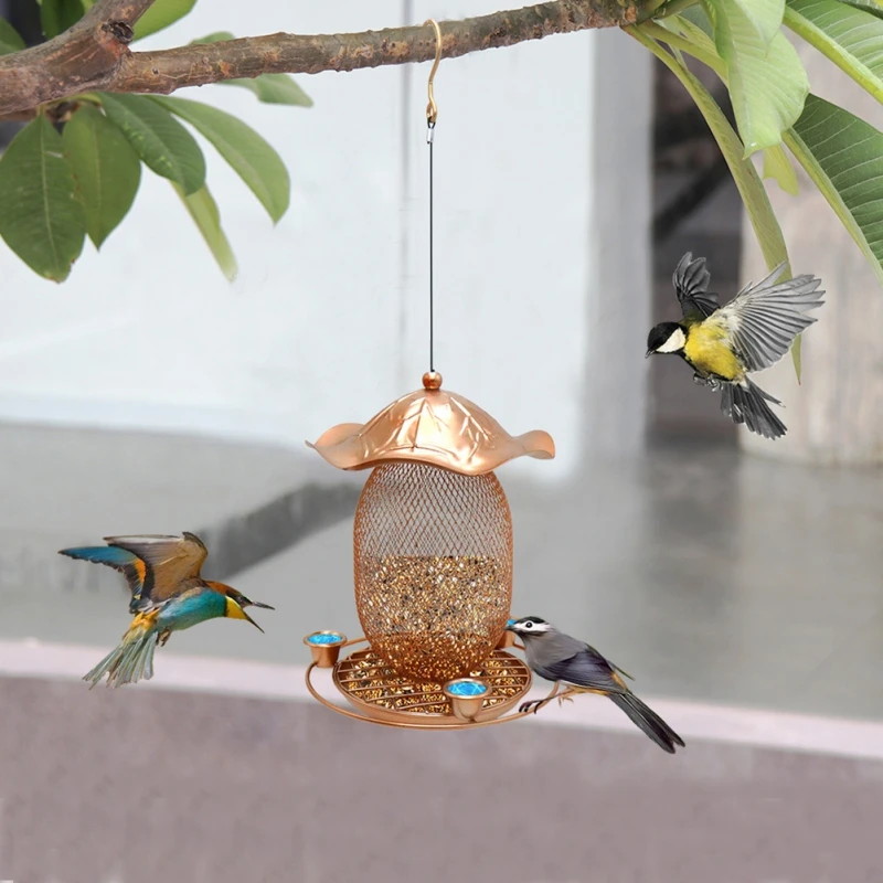 Bird Feeders for Outdoors Hanging Metal Squirrel Proof Wild Bird Feeders for Backyard Garden Hanging Bird Feeding Station
Bird Feeders for Outdoors Hanging Metal Squirrel Proof Wild Bird Feeders for Backyard Garden Hanging Bird Feeding Station