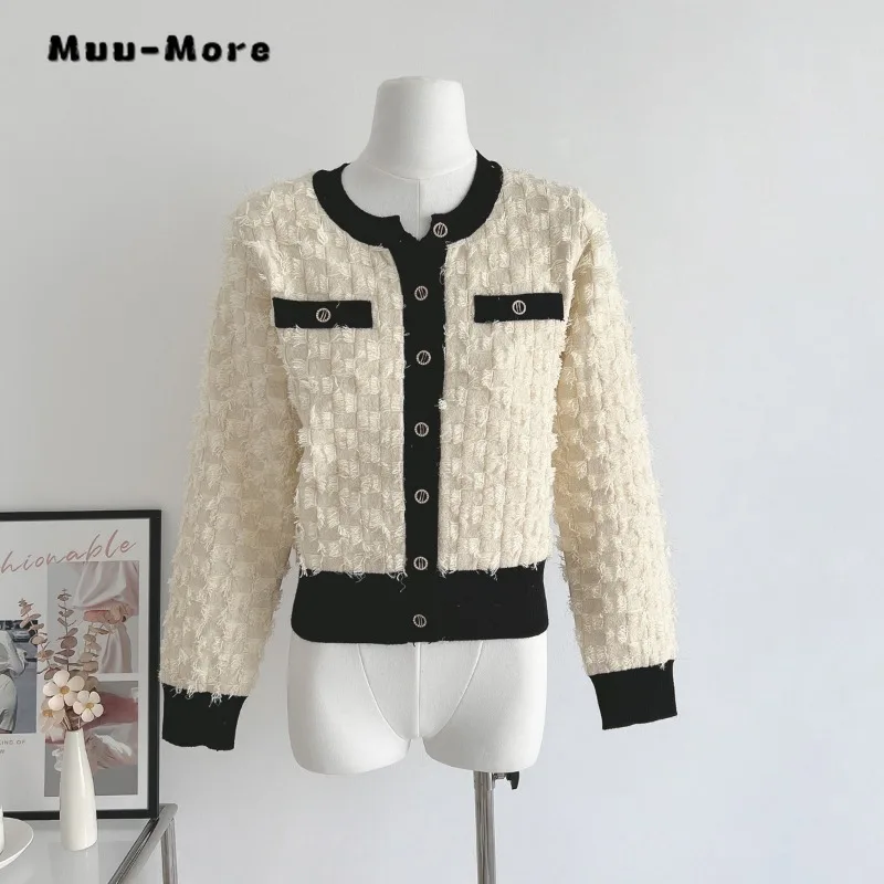Sweet Style Korean Chic Women Cardigan Knitted Sweater Contrast Color Patchwork Single-breasted Jumper Tops Autumn 2023 New
Sweet Style Korean Chic Women Cardigan Knitted Sweater Contrast Color Patchwork Single-breasted Jumper Tops Autumn 2023 New