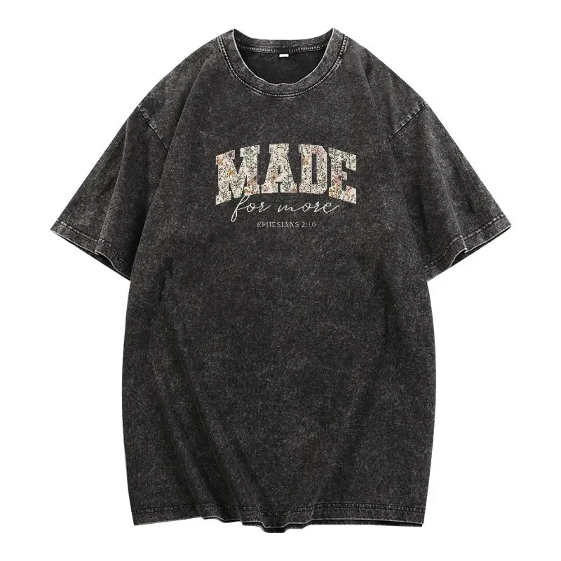 Vintage Faith - Inspired Tee: “MADE For More” Distressed Wash, Featuring Ephesians 2:10, Perfect For A Retro, Spiritual Vibe.
Vintage Faith - Inspired Tee: “MADE For More” Distressed Wash, Featuring Ephesians 2:10, Perfect For A Retro, Spiritual Vibe.